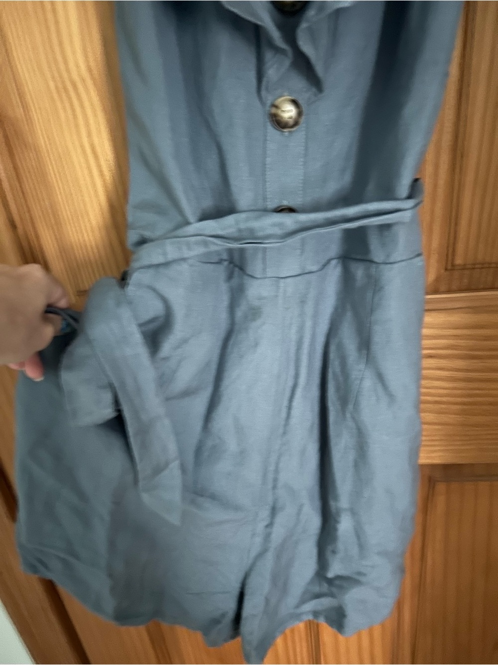 Express Blue Ruffle Romper - Picture 2 of 3